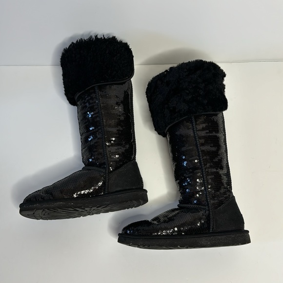 Ugg over the knee Bailey Buttons sequin sparkles boots - Picture 9 of 14